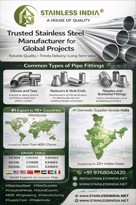 SS 347H 180° SR Elbow